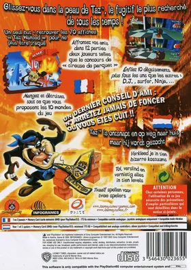 Taz - Wanted box cover back